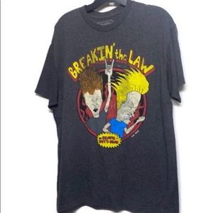 BEAVIS & BUTTHEAD “Breakin The Law” Graphic T-Shirt.. Size:Large
